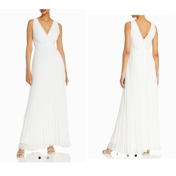 Aqua Dresses & Skirts - AQUA CHIFFON MAXI EVENING DRESS